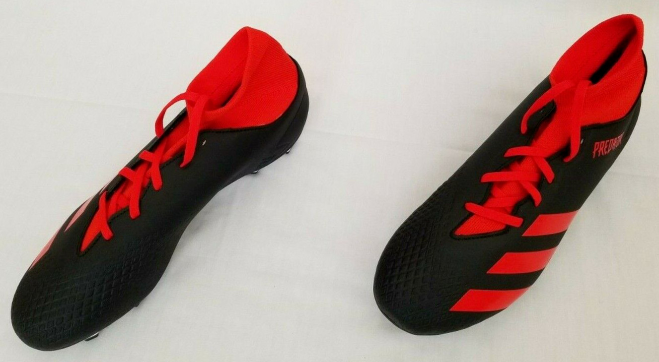 Mens Size 11.5 Black Red Adidas Predator 20.4 S FxG Soccer Cleats EE9565