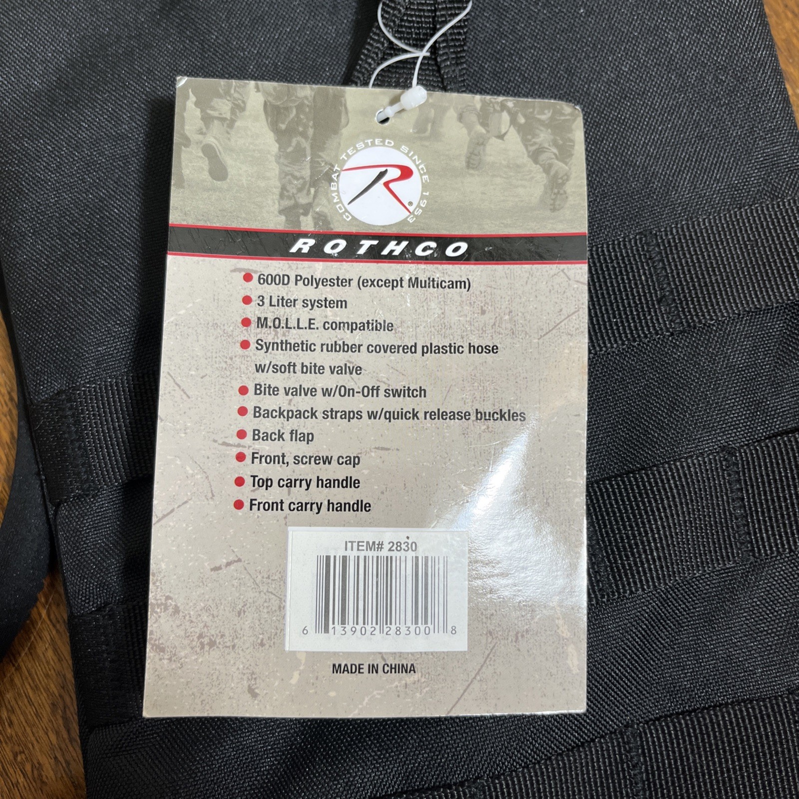 Rothco MOLLE 3 Liter Backstrap Hydration System - Black