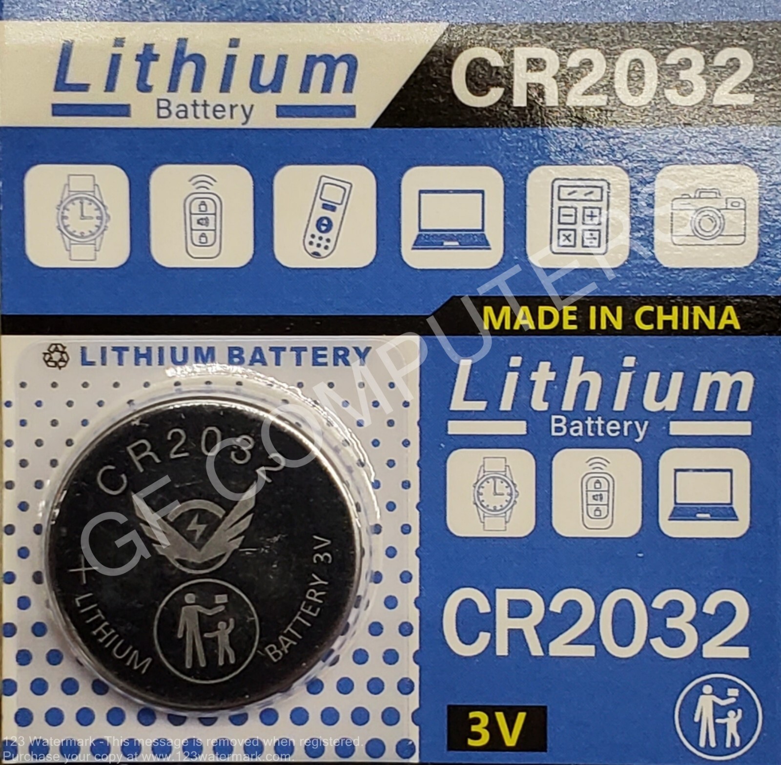 CR2032 Lithium 3V Coin Battery For Flashlights