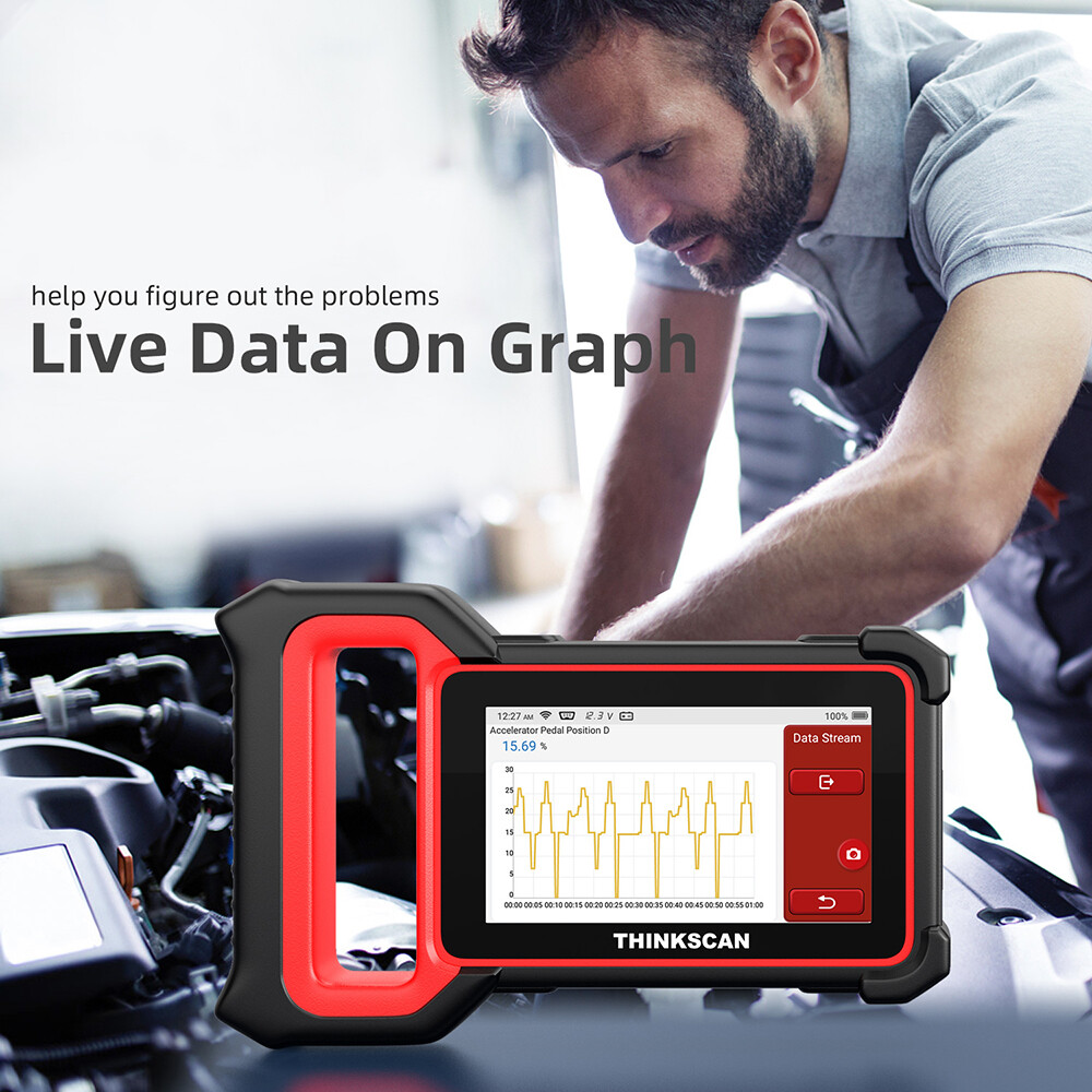 ThinkScan Plus S7 OBD2 Scanner Car Diagnostic Tool With 5 Reset AutoAuth FCA SG
