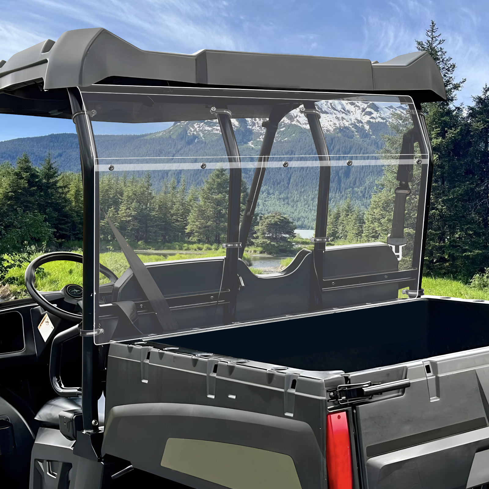 For Polaris Ranger Mid-Size (All model) 2010-2014 Rear Windshield PC Back Window