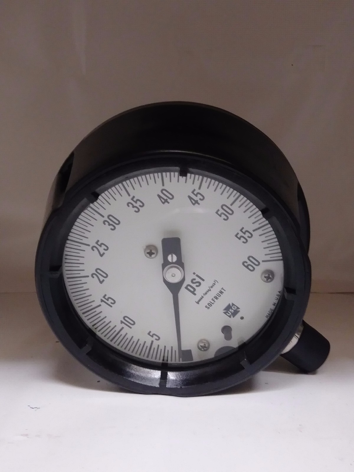 4½" 1981 Solfrunt USG U.S. Gauge pressure gauge, 60 PSI,  - ITL