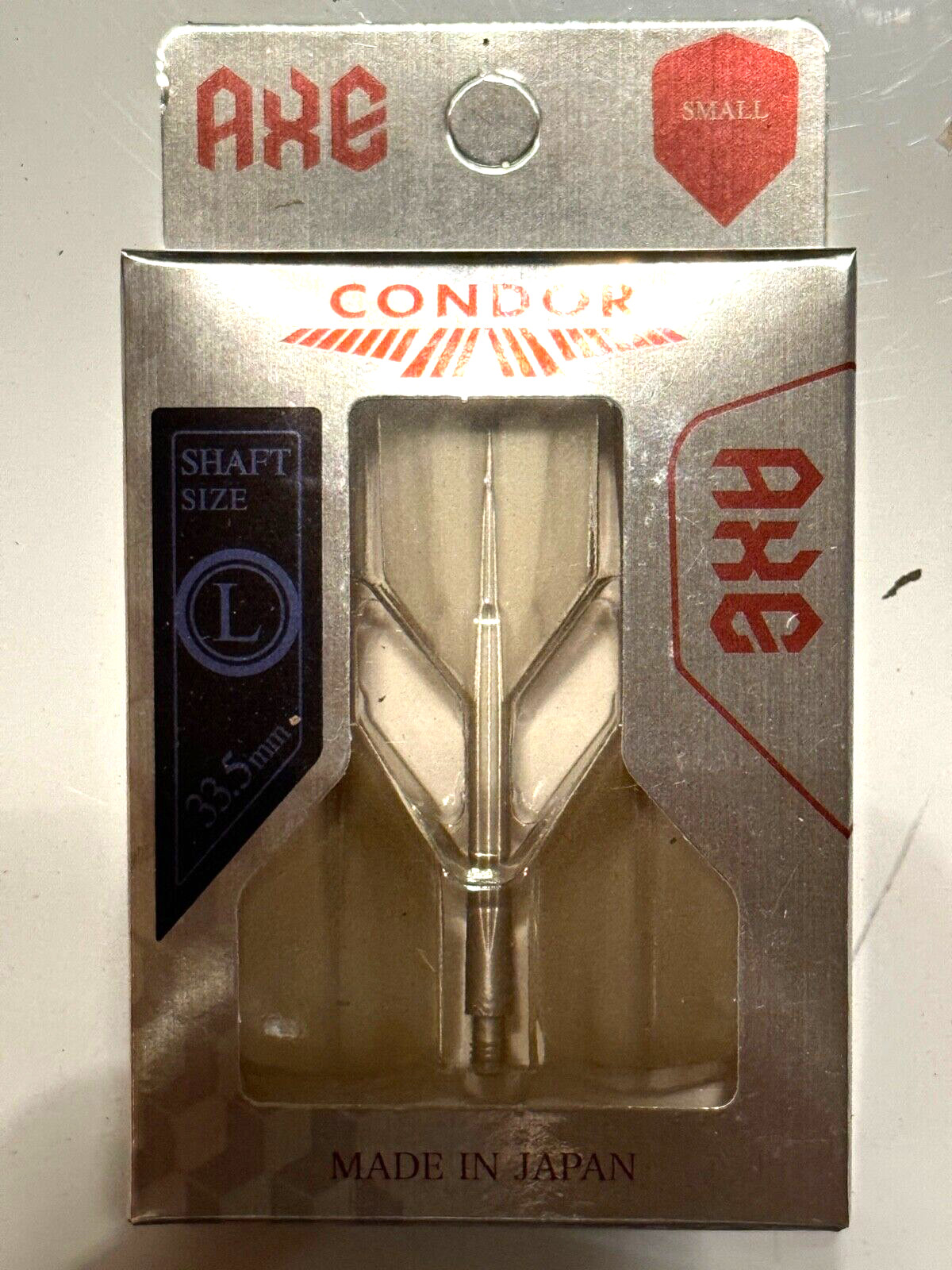 CONDOR CHAMPAGNE METALLIC AXE LONG 33.5MM FLIGHT SMALL SHAPE SHIPS FREE