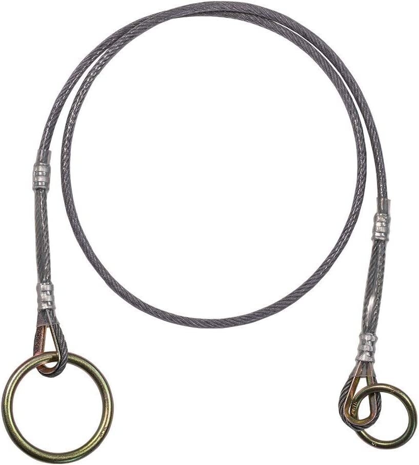Palmer Safety 6' Anchor Cable Cross Arm with 1/4” Vinyl Coated I-Beam Cable,...