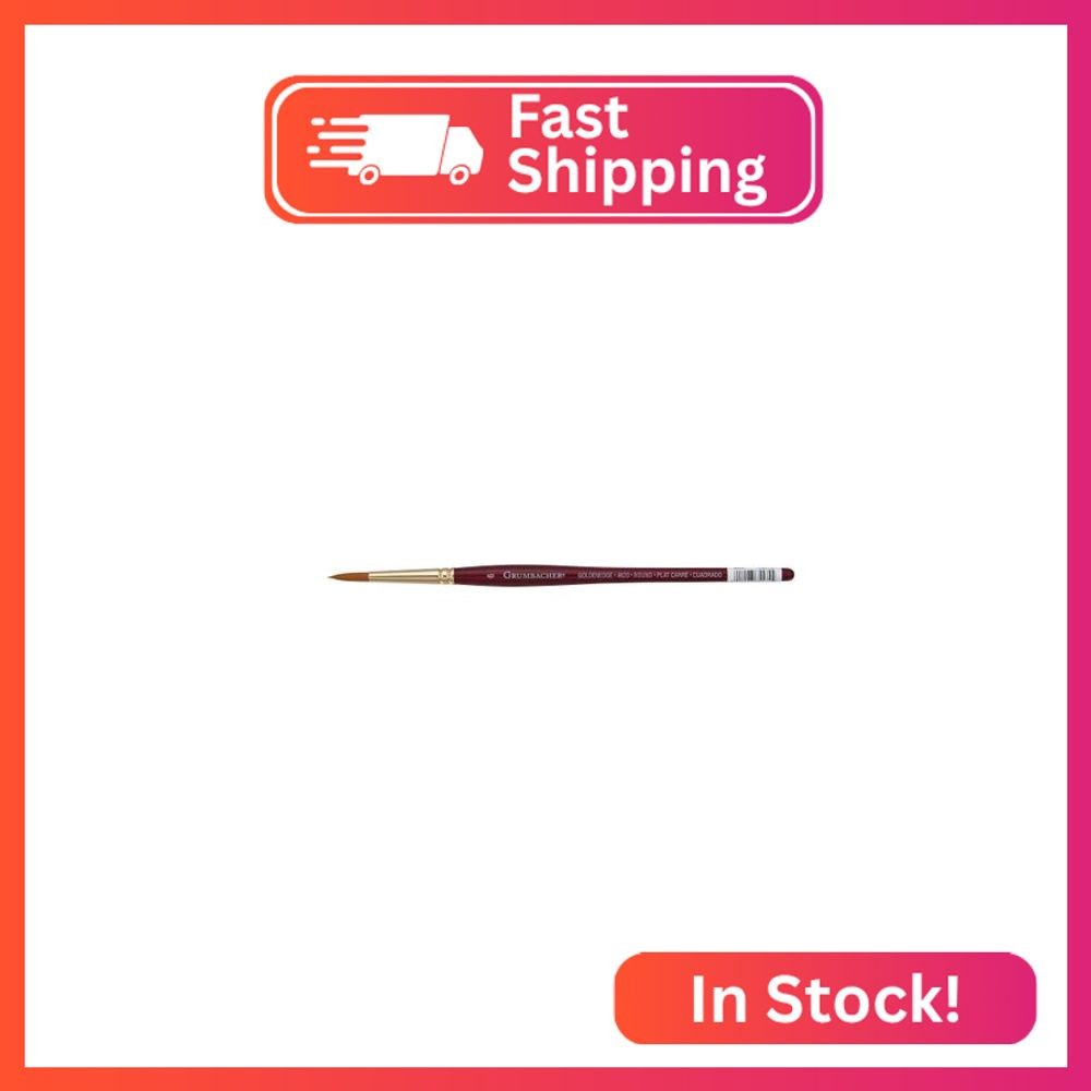 Grumbacher Goldenedge Golden Toray Round Watercolor Brush, Synthetic Bristles, S