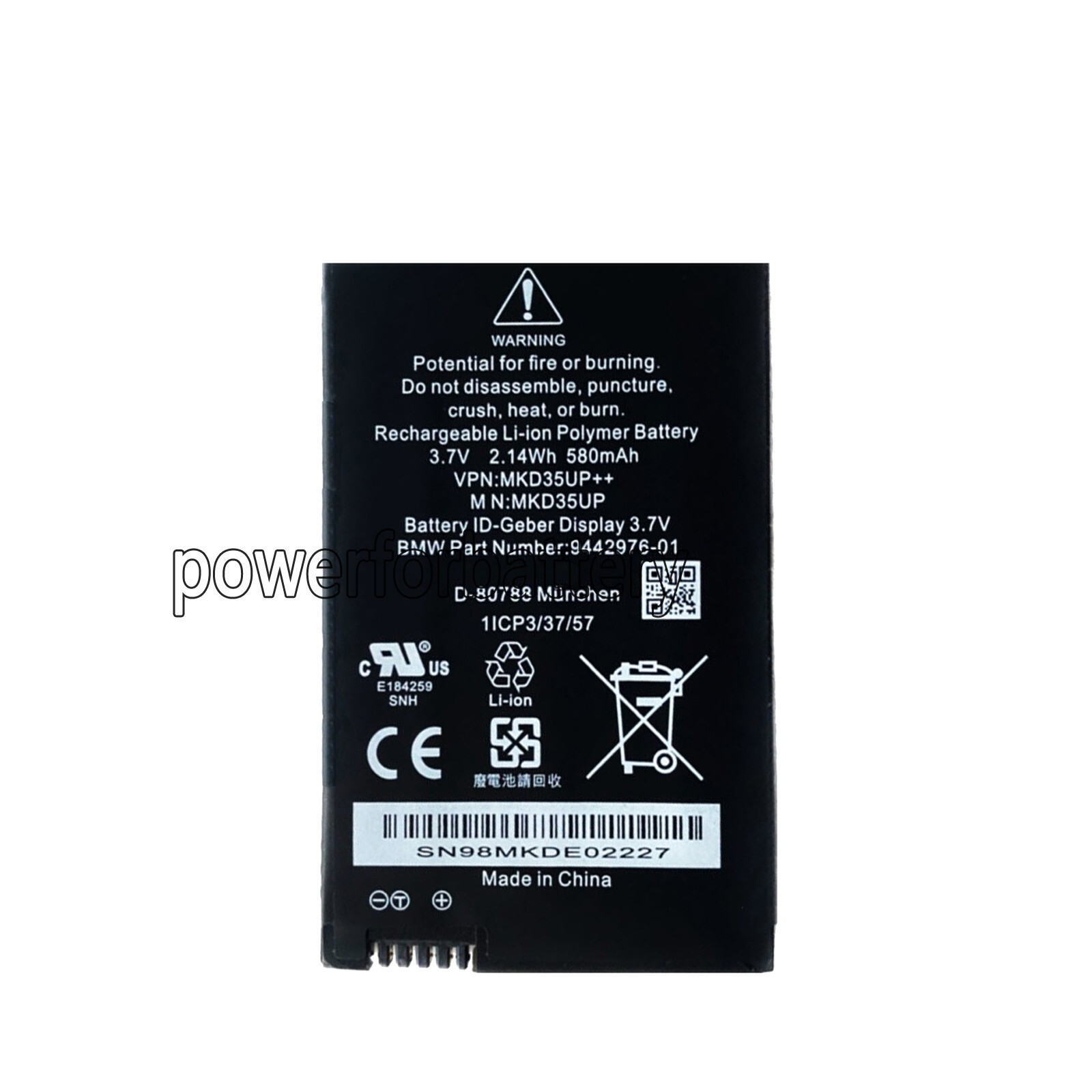 MKD35UP New 3.7V Battery For 5/6 GT 7 Series X3 X5 X6 LCD Remote Key