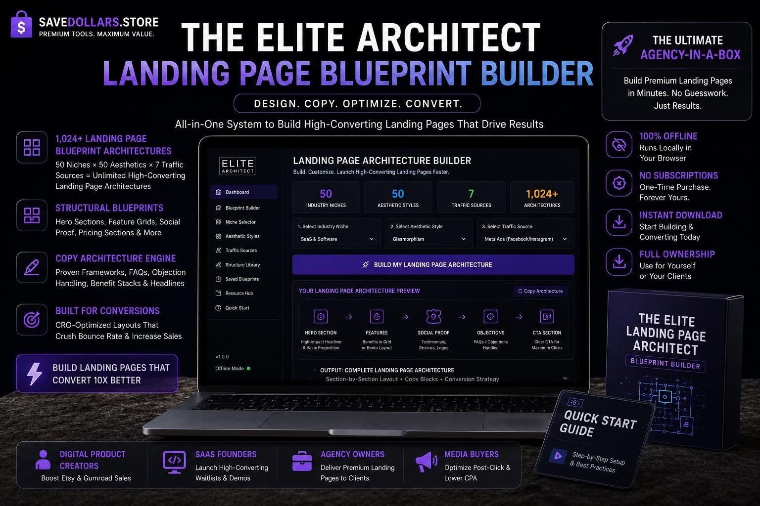 Elite Landing Page Architect | Interactive Blueprint Builder (CRO Software)