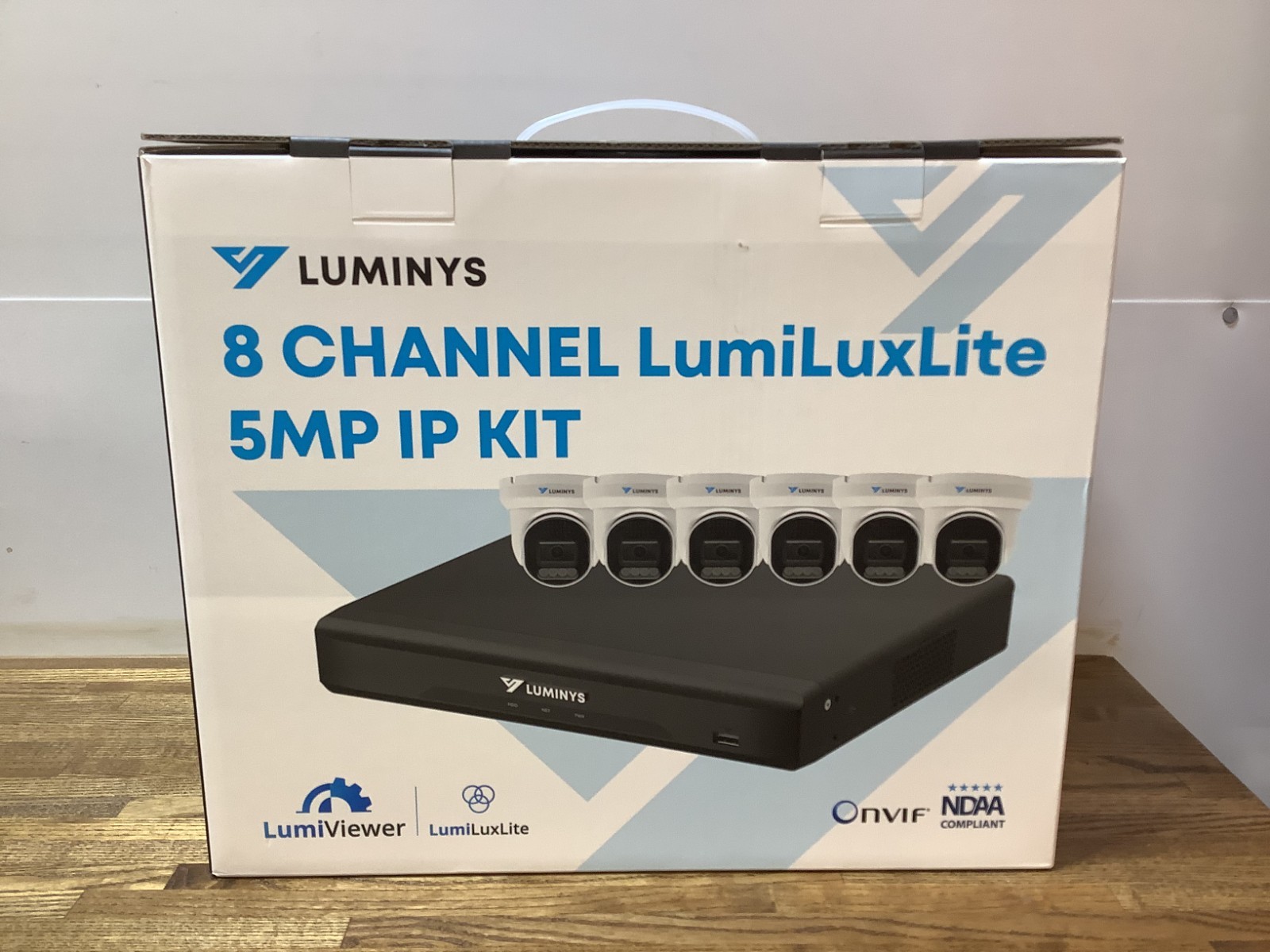NEW Luminys K56-8L1A2 8-Channel UHD 4K NVR with 2TB HDD & Six 5MP Cameras