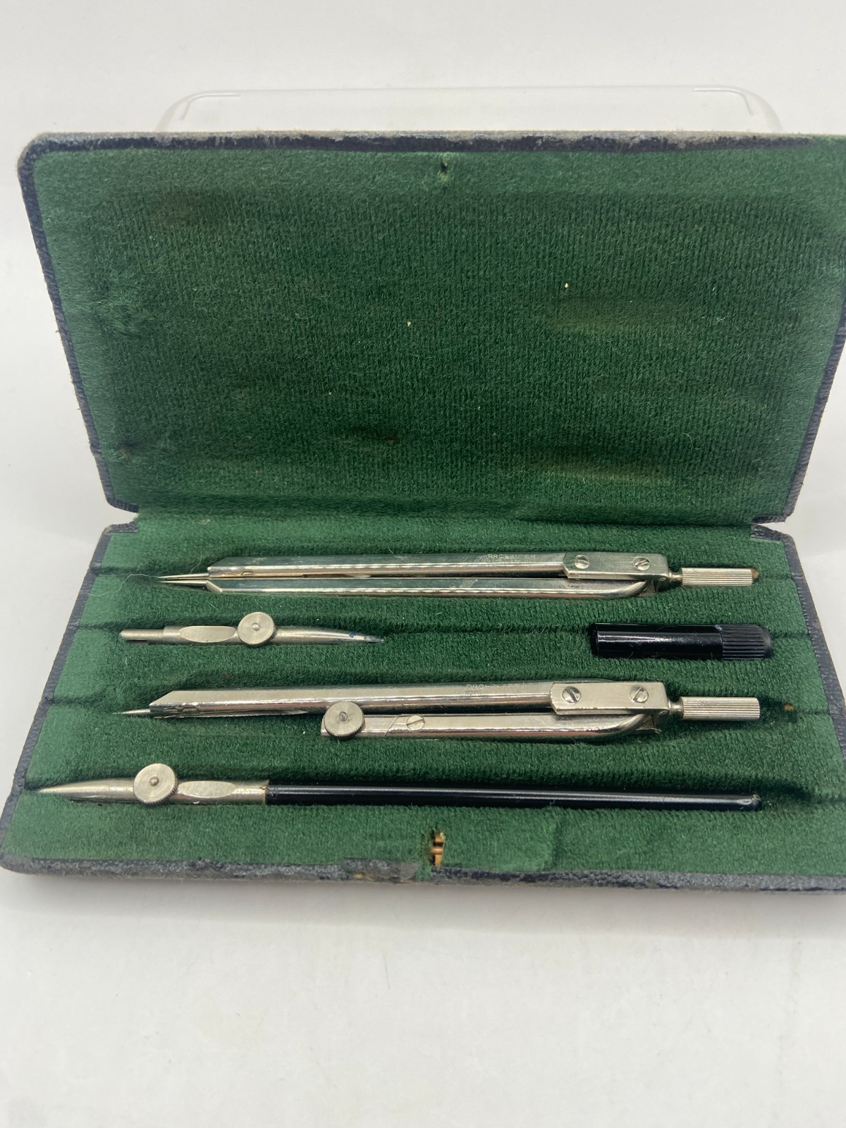 Proebster vintage drafting tools kit in case