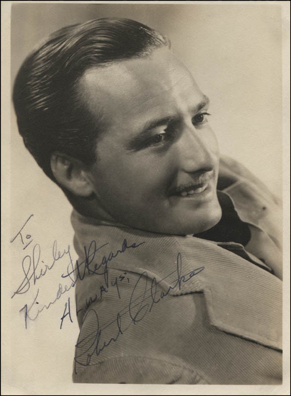 ROBERT CLARKE - INSCRIBED PHOTOGRAPH SIGNED
