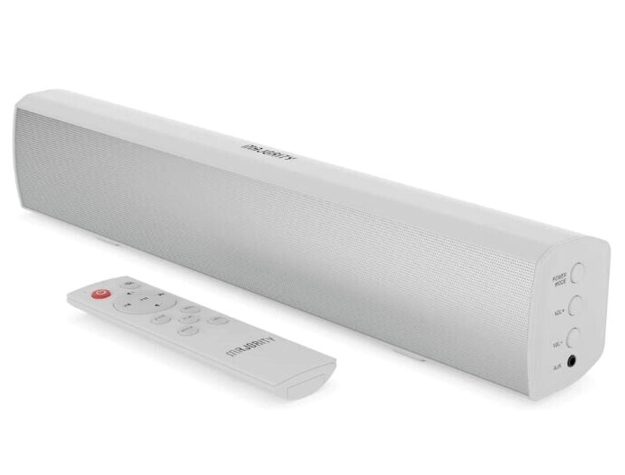 Majority 15 Inch White Soundbar for TV, Bluetooth Sound Bar 50 Watts, Home Audio
