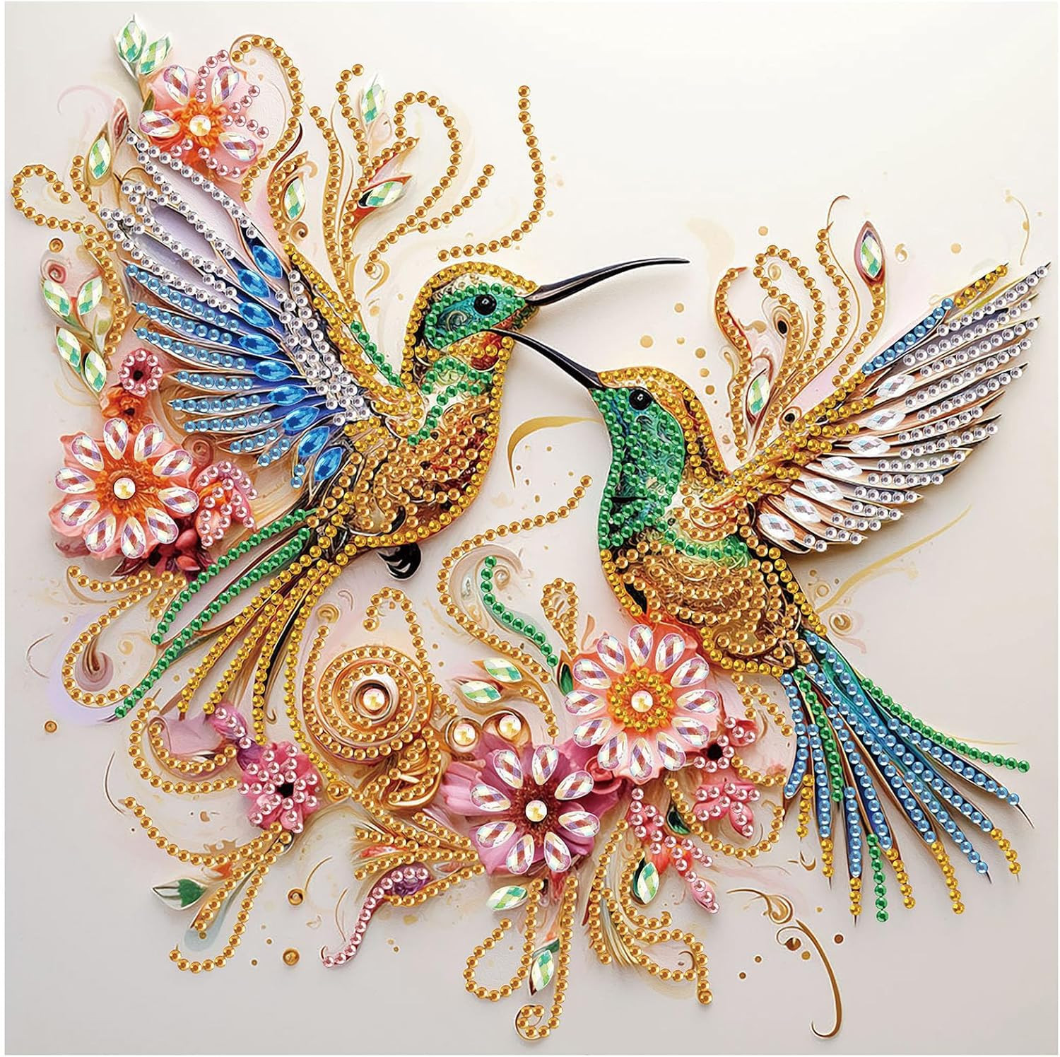5D Special Shape Diamond Art Kits for Beginners, Hummingbirds Diamond Painting..