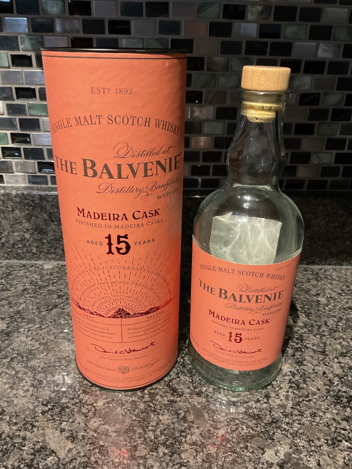 Balvenie 15 yr Madeira empty Bottle & tube very rare and hard to get🔥🔥🔥