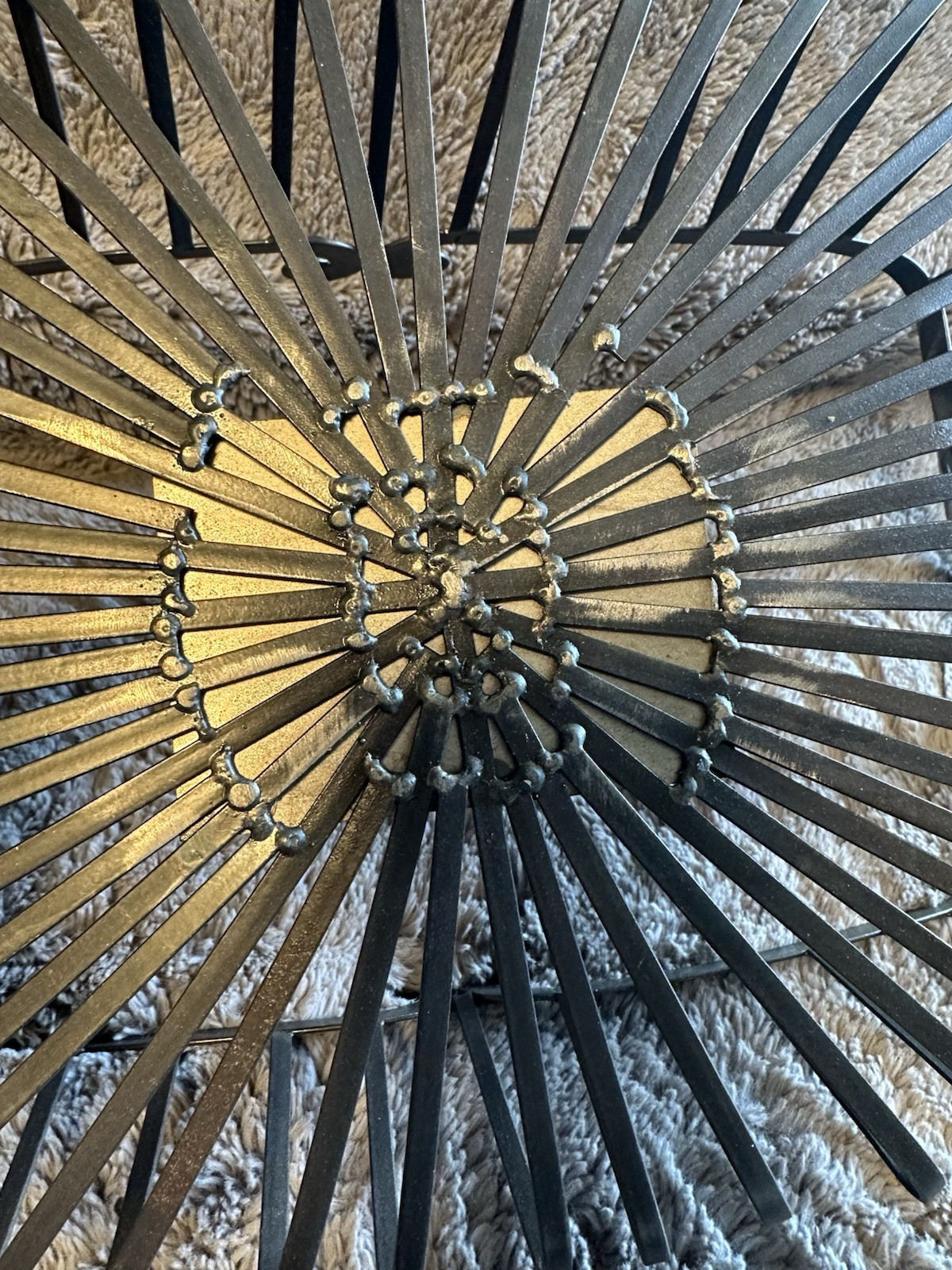 Vintage Metal Decorative Wire Basket with Handles