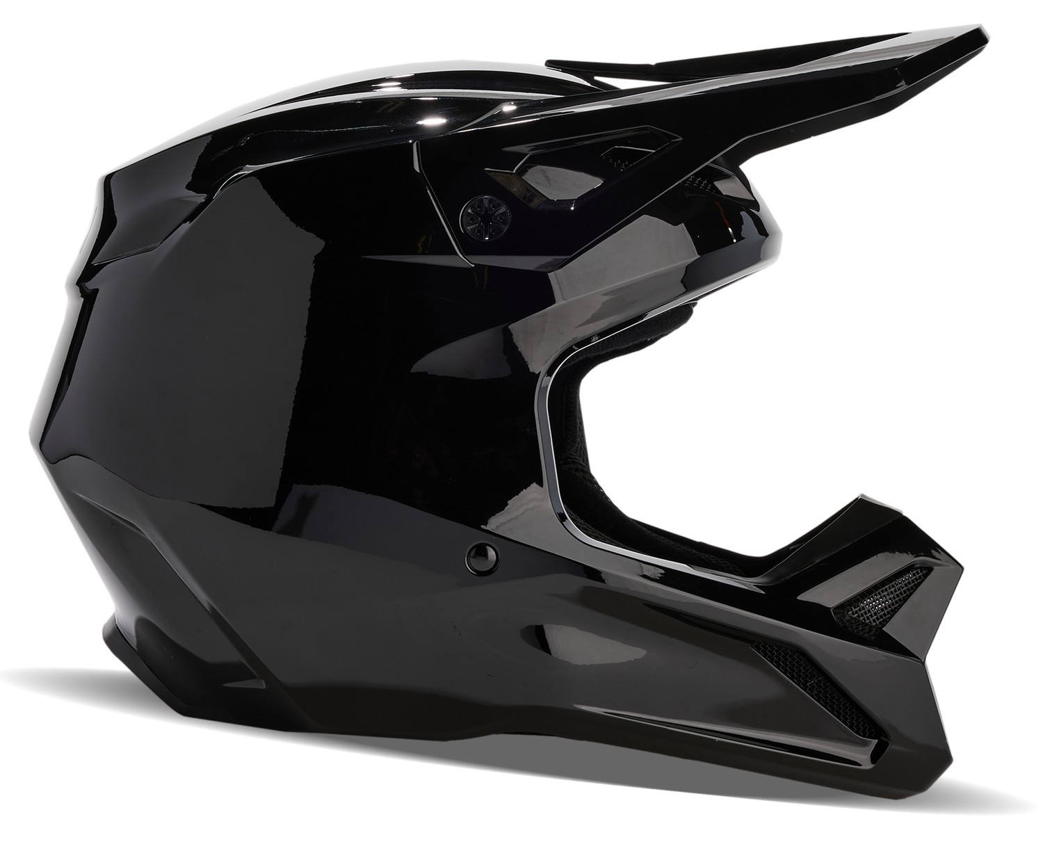 Fox Racing V1 Solid MX Offroad Helmet Black