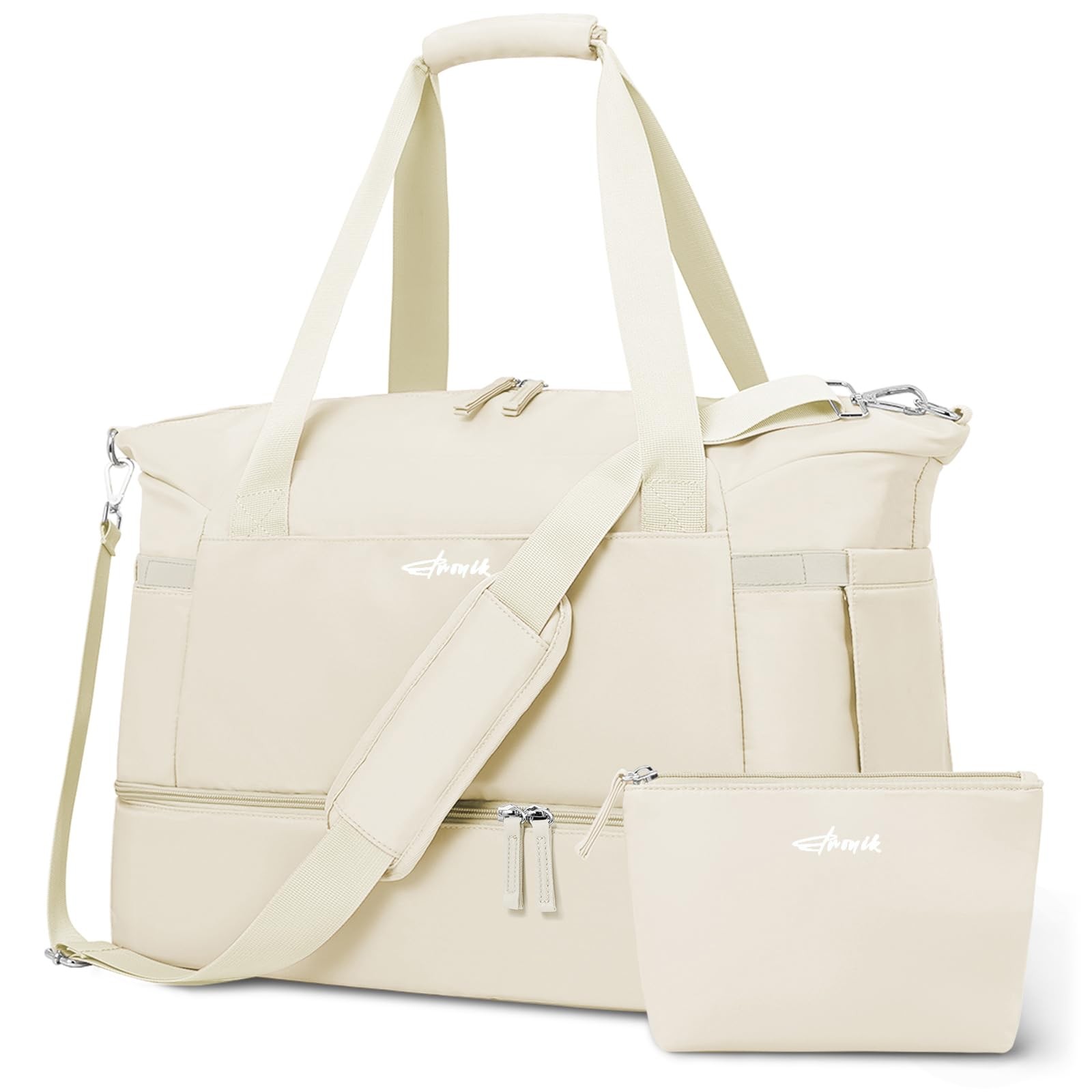 Gym Bag for Women, Personal Item Travel Bag with Shoes Compartment, Weekender...