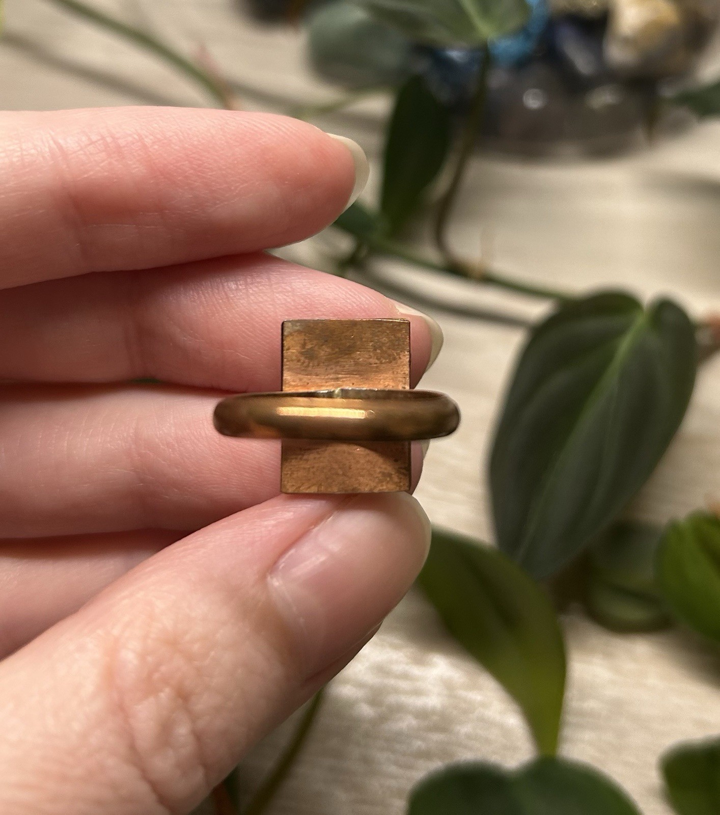 Tigers Eye Ring Size 7, Handmade Copper Tigers Eye Ring
