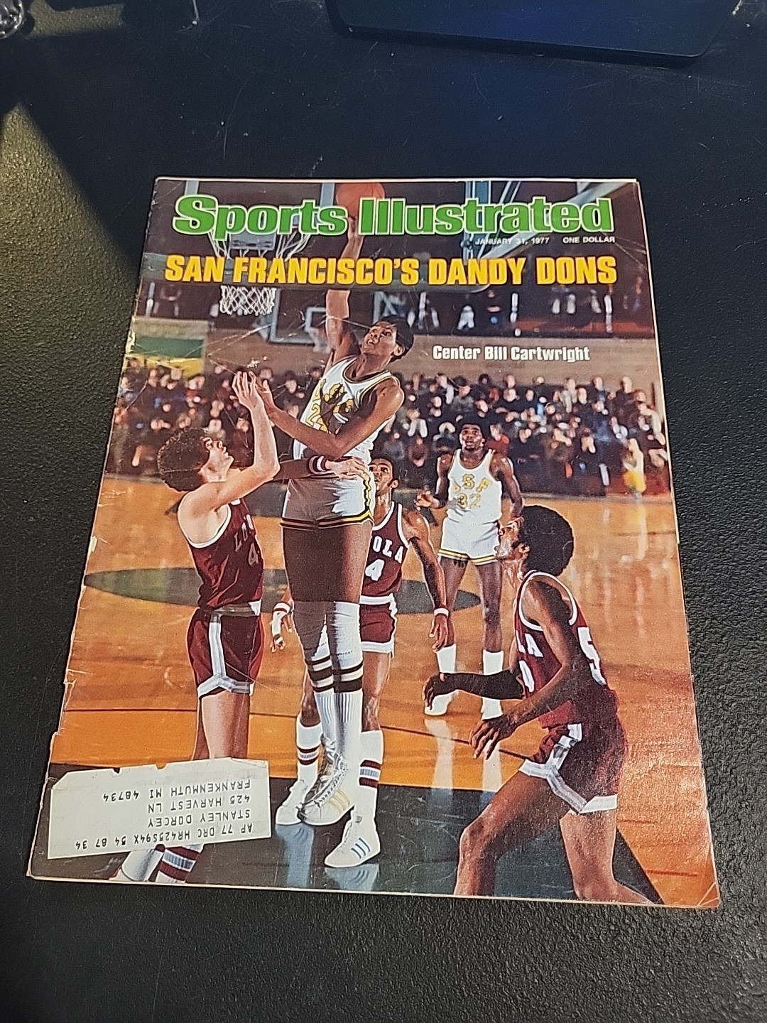 1977 San Francisco Dons Bill Cartwright Sports Illustrated 1/31
