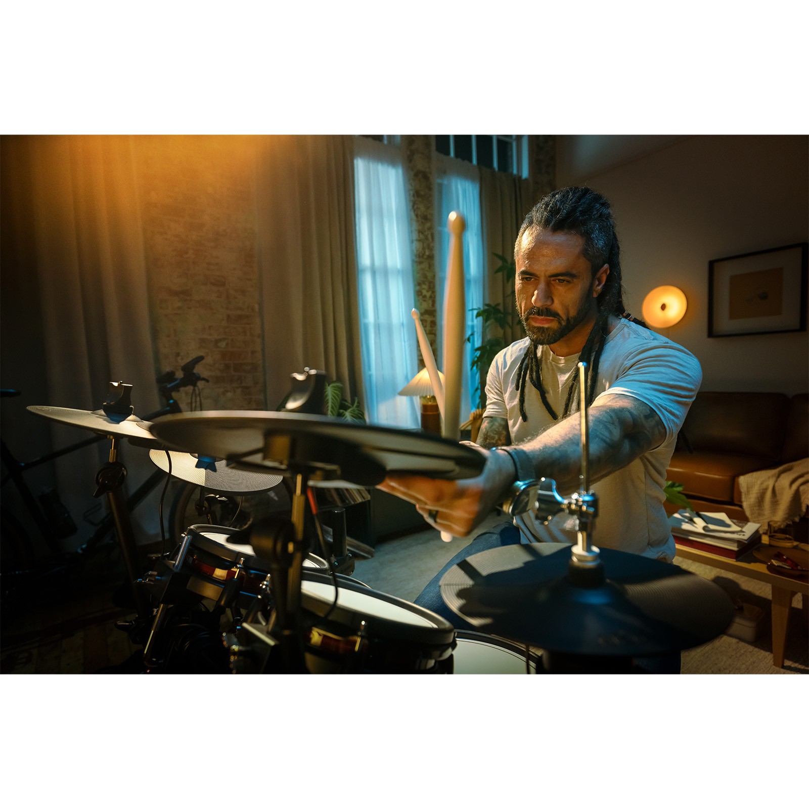 Alesis NITRO ULTIMATE 9-Piece Electronic Drum Set Kit with Bluetooth