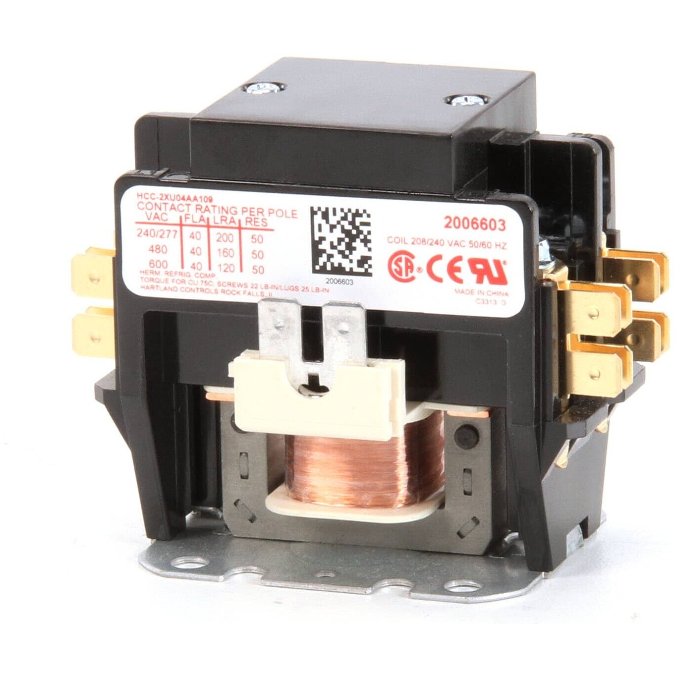MANITOWOC 2006609 Contactor 2 Pole 208/240V