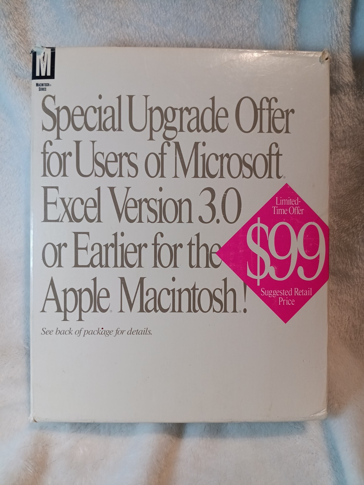 Complete Vtg 1992 Microsoft Excel for Macintosh Rare Software Retro Apple Floppy