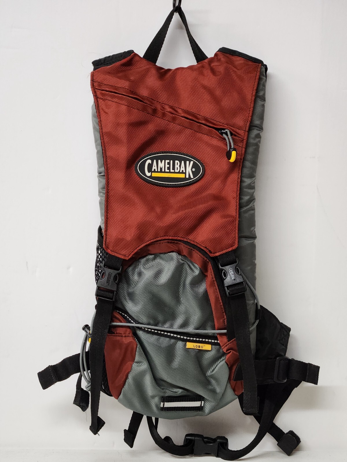 CamelBak Lobo Hydration Pack Backpack Red Gray Hiking Cycling No Bladder