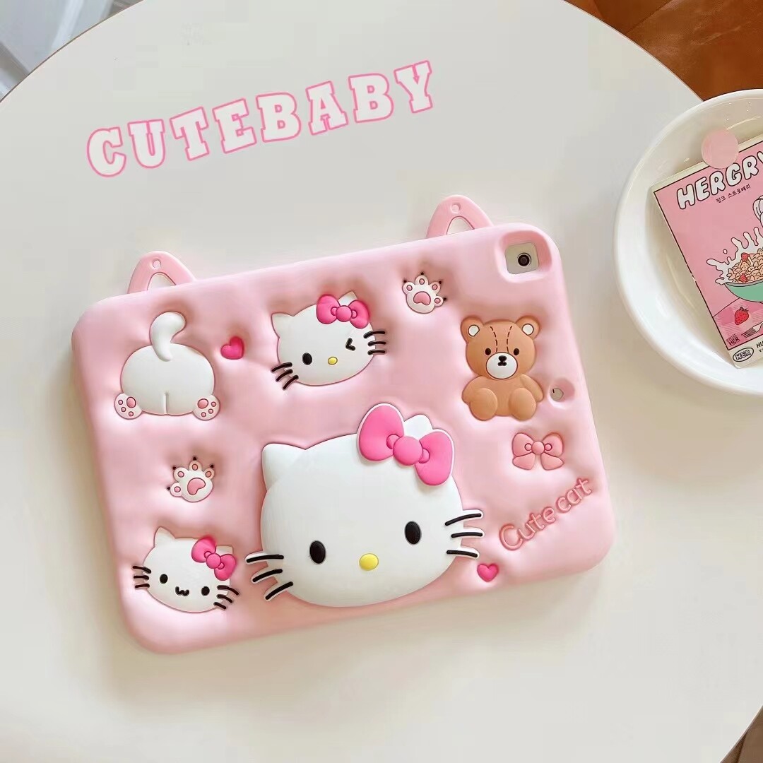 Katie Cat Kids Shockproof Stand Case Cover For Xiaomi Pad 7 / 7 Pro 11.2" 2024