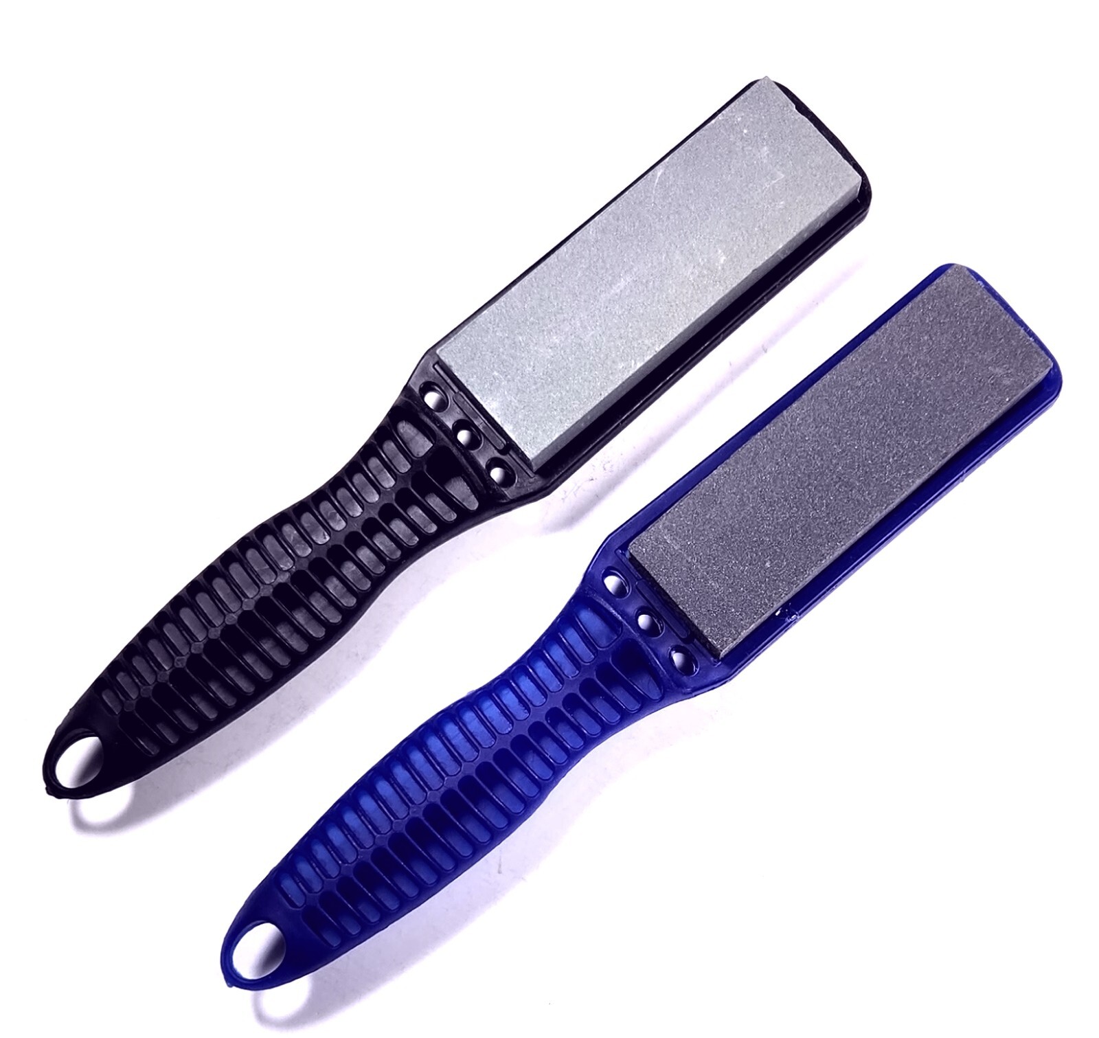 2Pc Knife Sharpening Silicone Carbide Stone Set Grits: 600/1200 & 800/2000 Handl