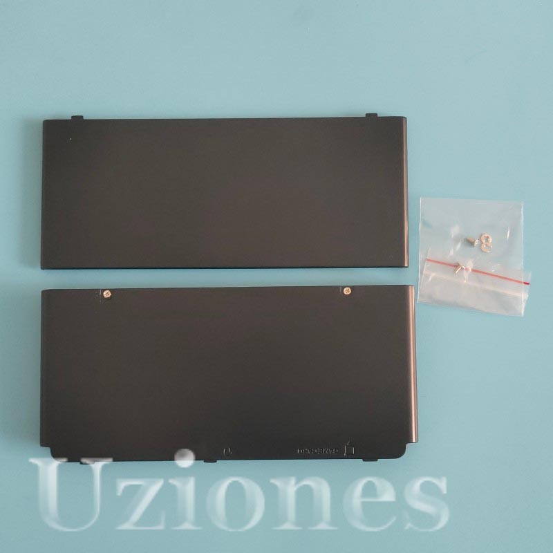 Top+Bottom Plates Cover Housing Shell Faceplate Case For Nintendo New 3DS Black