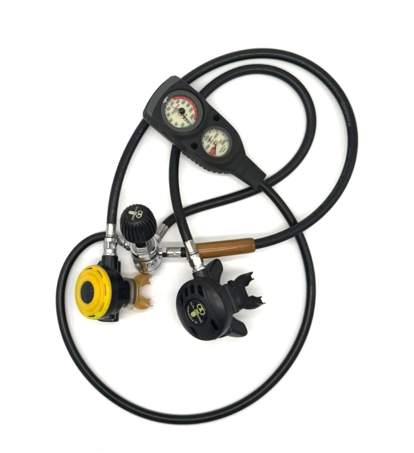 Vintage U.S. Divers Conshelf 22 Regulator Assembly with Oceanic Octo & SeaQuest