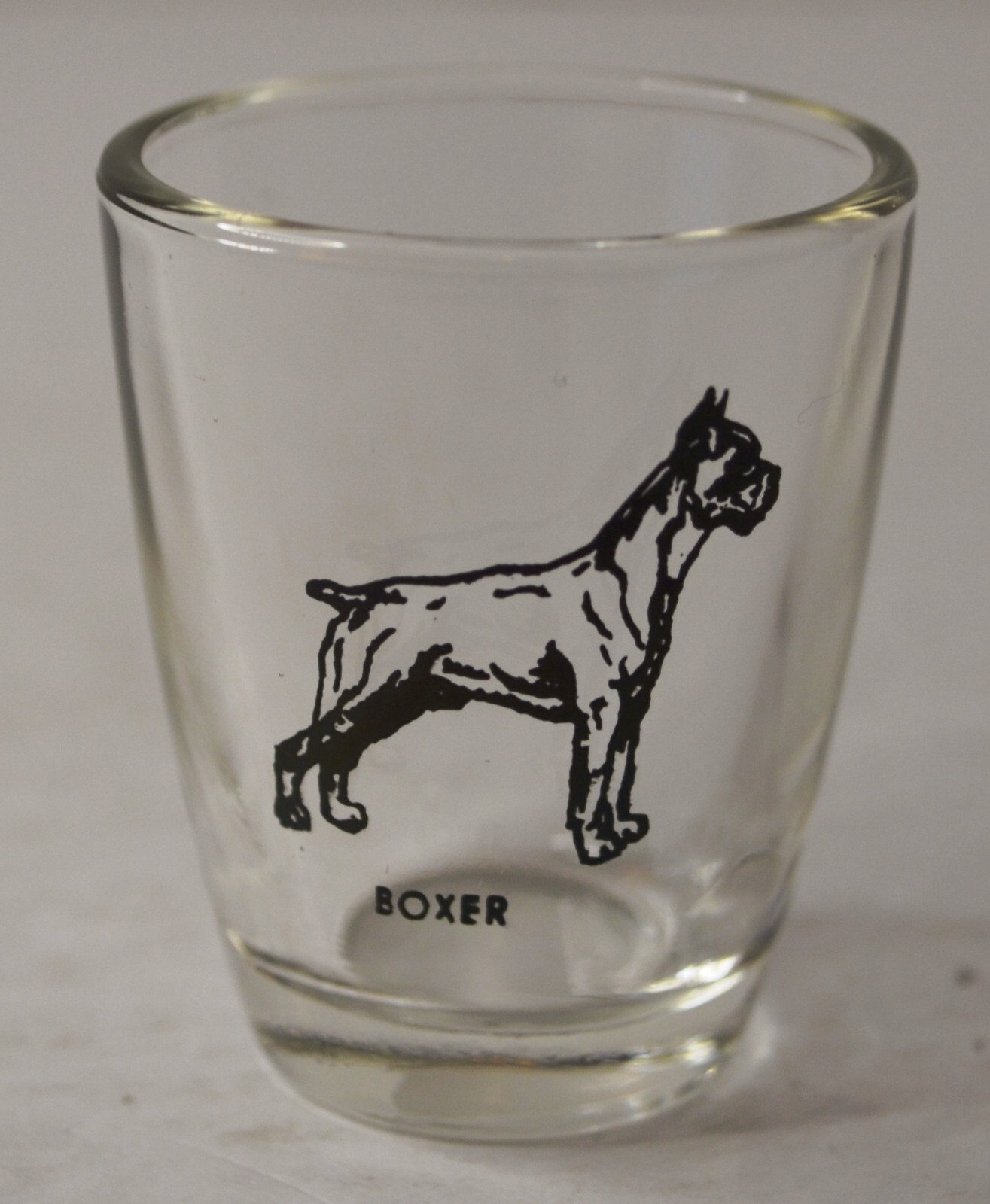 BOXER DOG SHOT GLASS