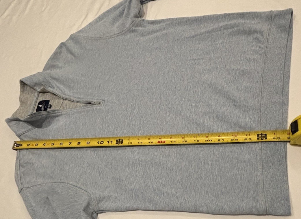 Johnnie O Sully 1/4 Zip Pullover Mens Size Small Light Blue Gray