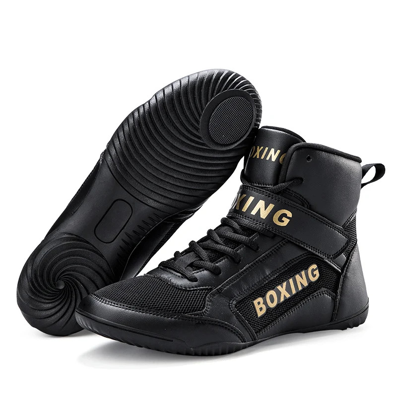Men Professional Wrestling Footwears Outdoor Cushioning Training Boxing Sneakers