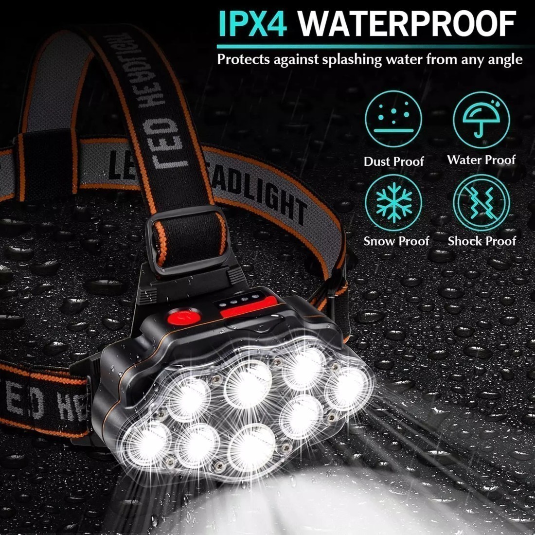 25000LM LED HEADLAMP Rechargeable Headlight Zoomable Head Torch Lamp*%/##%