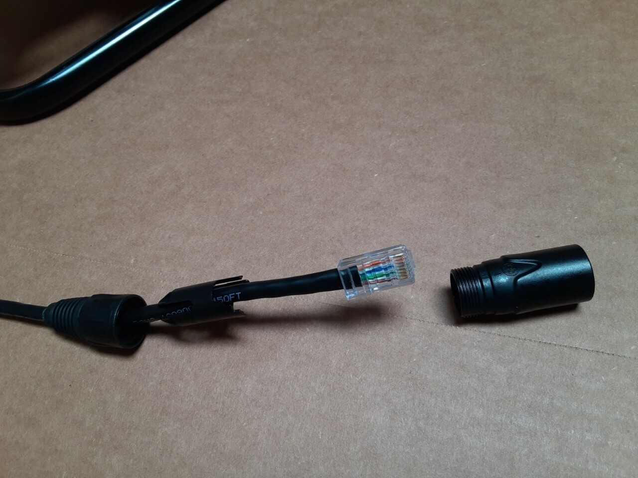 PRO CAT6 Tactical UTP w/Neutrik Ethercon Digital Cable on reel 150ft