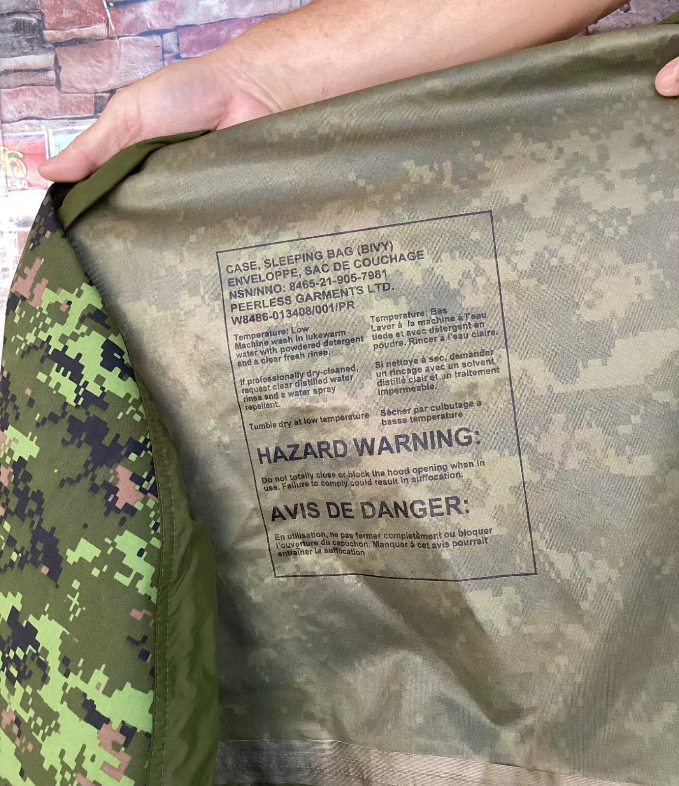 Canadian Armed Forces Style Cover Bivy Bag - Canadian Digital Pattern