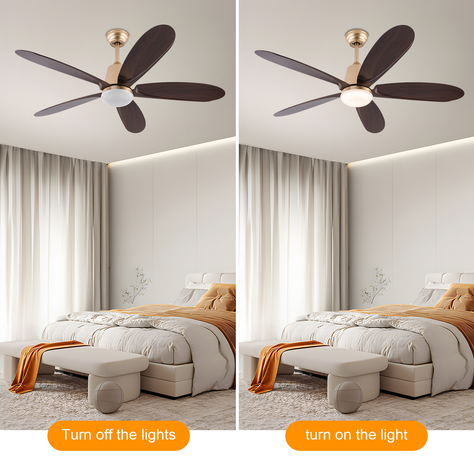 52" Fan Chandelier Ceiling Fan with Lights & Remote Control Ceiling Fan Light��