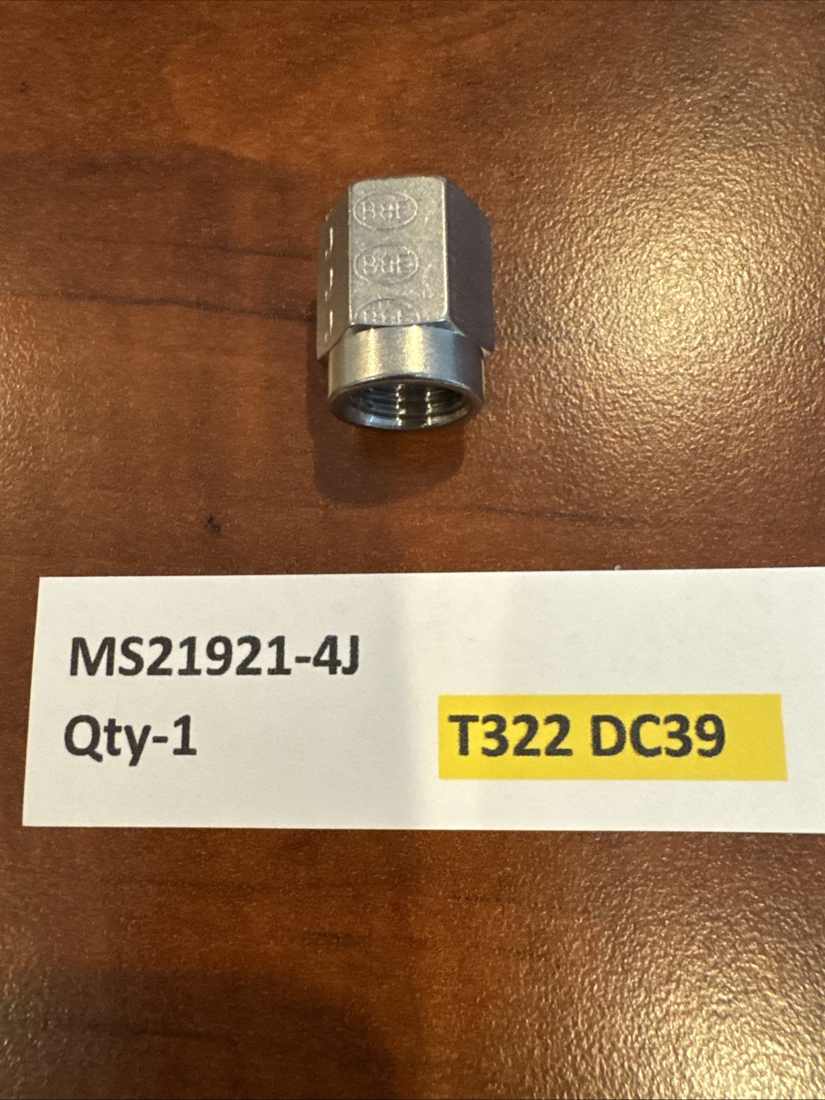 Quantity-1  MS21921-4J    New.    T322 DC39