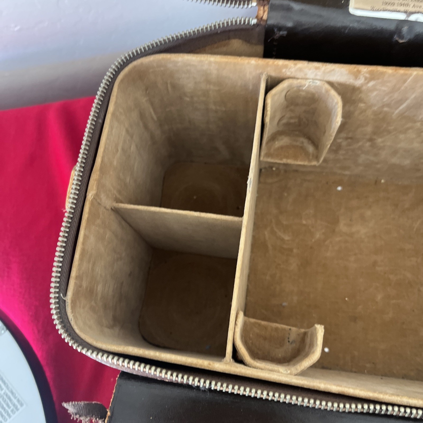 Vintage Nikon hard leather camera bag