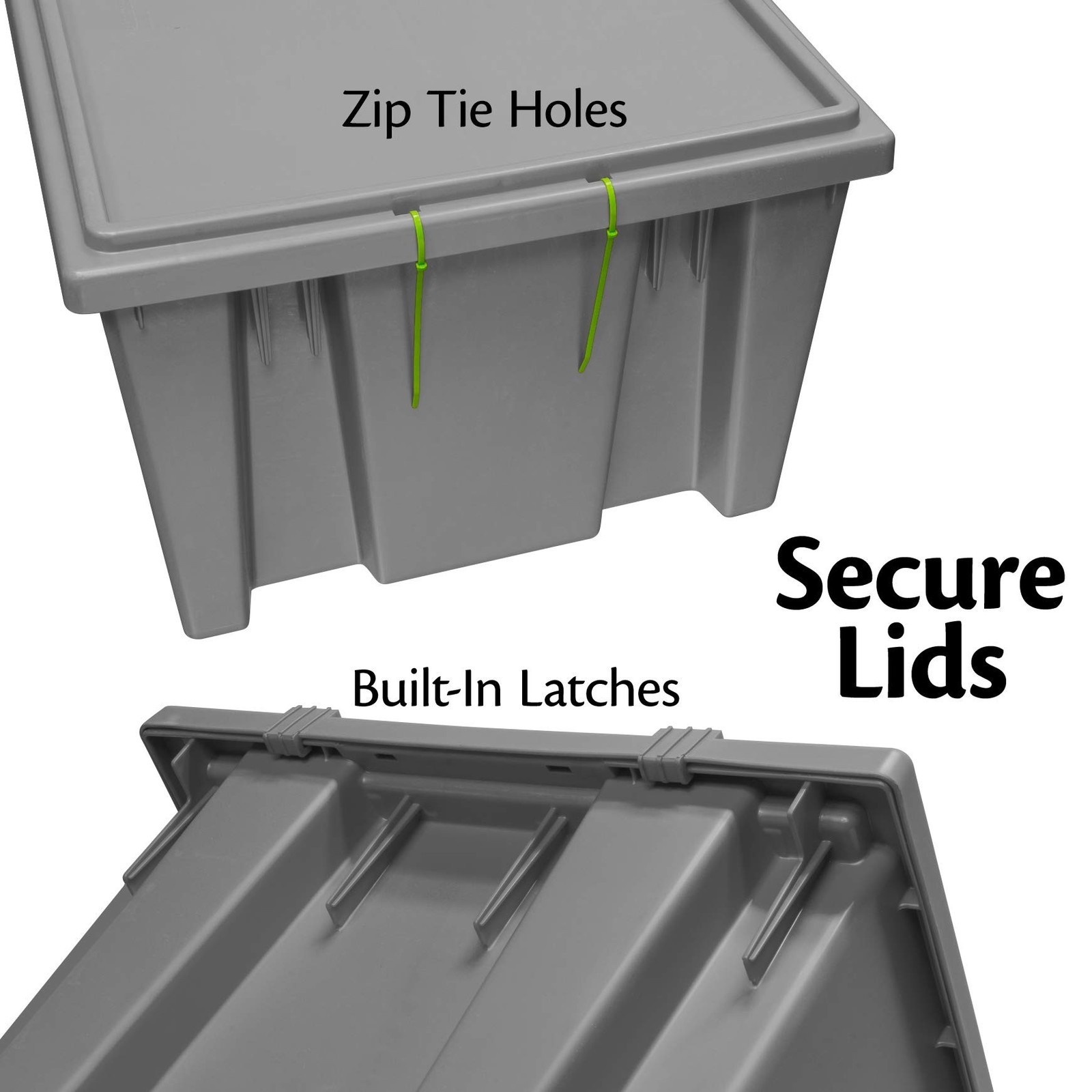 Akro-Mils 35200 Nest and Stack Plastic Storage Container and Distribution Tot...