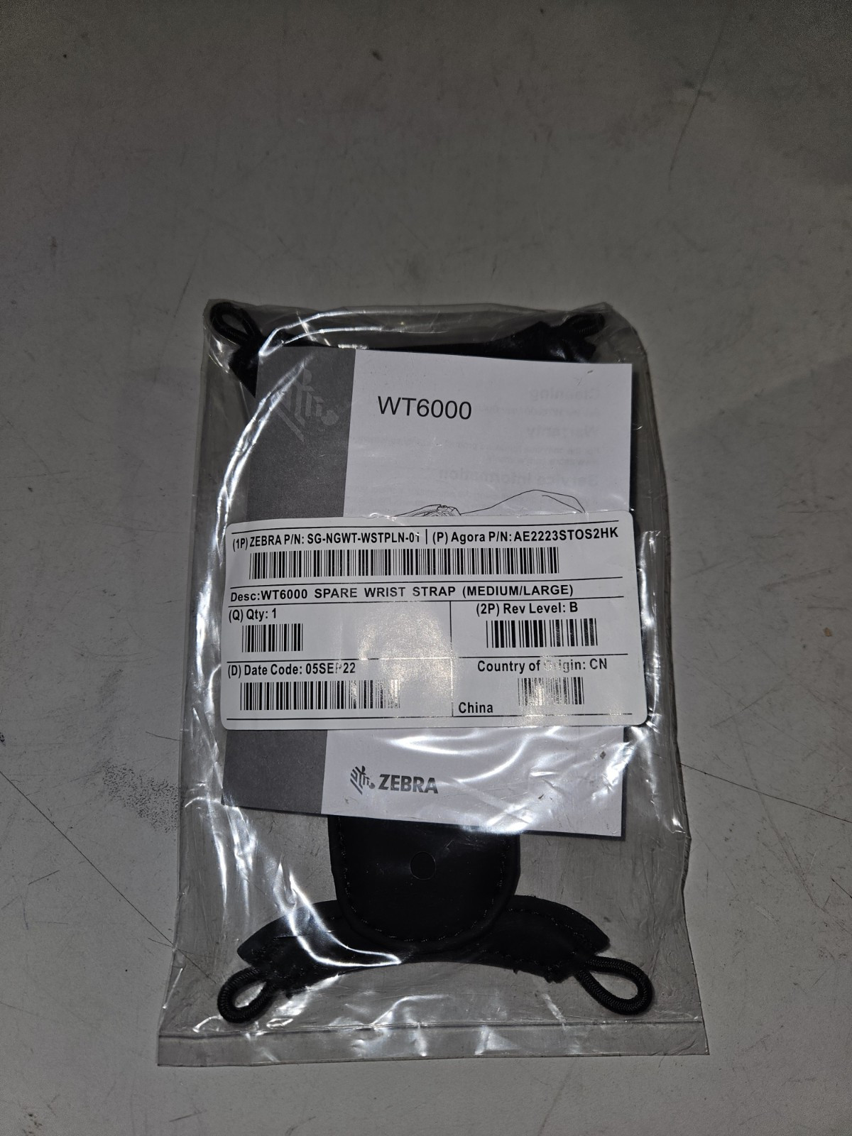 Zebra Wrist Strap (M/L) (SG-NGWT-WSTPLN-01)