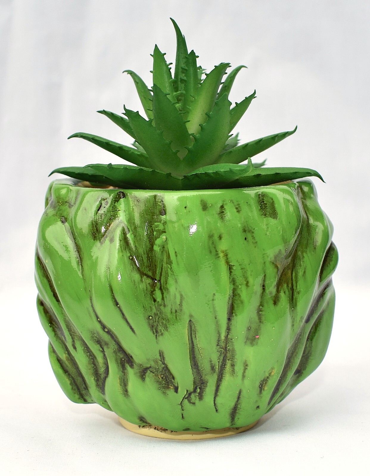 BEETLEJUICE Head - 3" Mini Planter with Artificial Aloe Succulent
