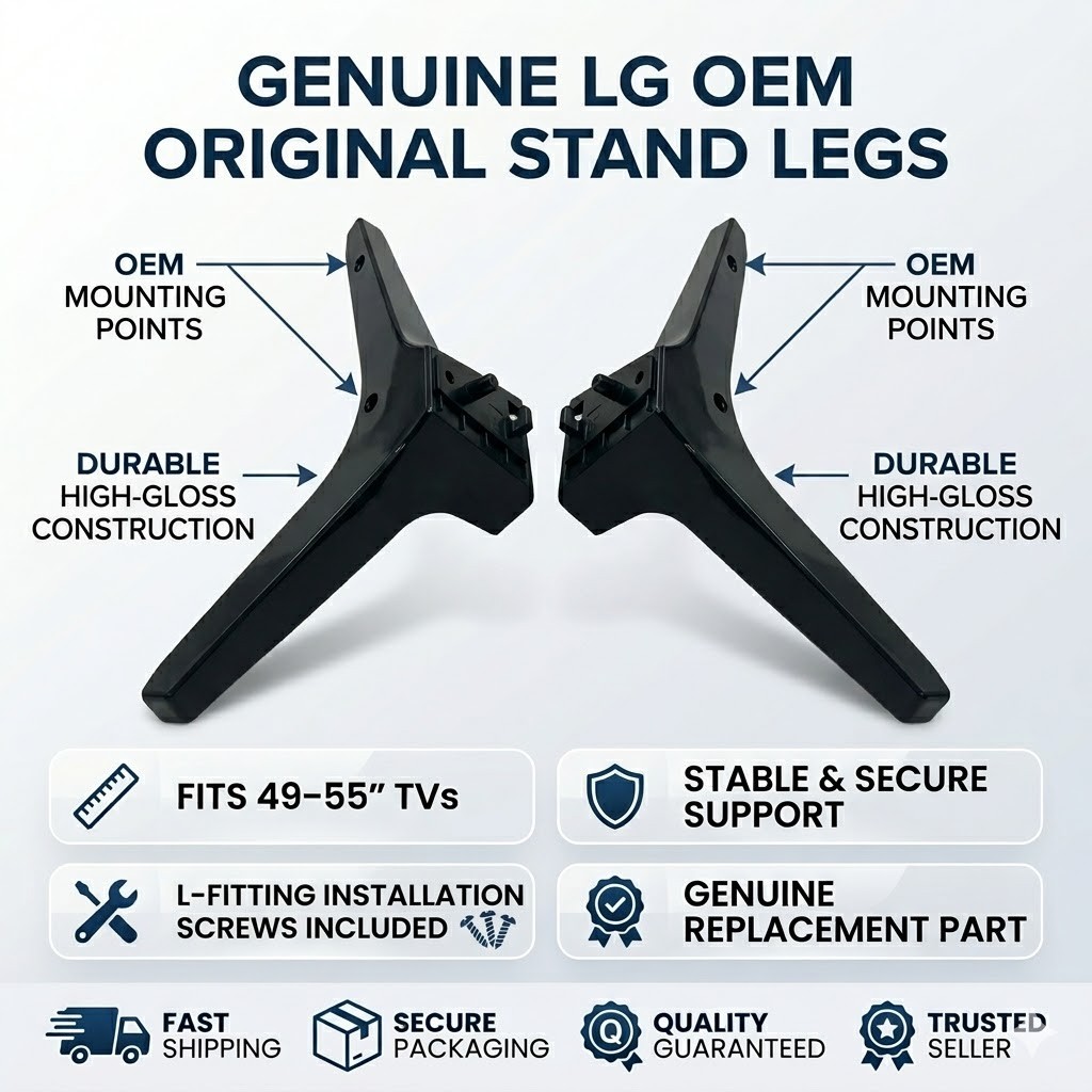 OEM Part - Legs Base Stands for LG 49" 49UK6300BUB, 49UK6300PUE