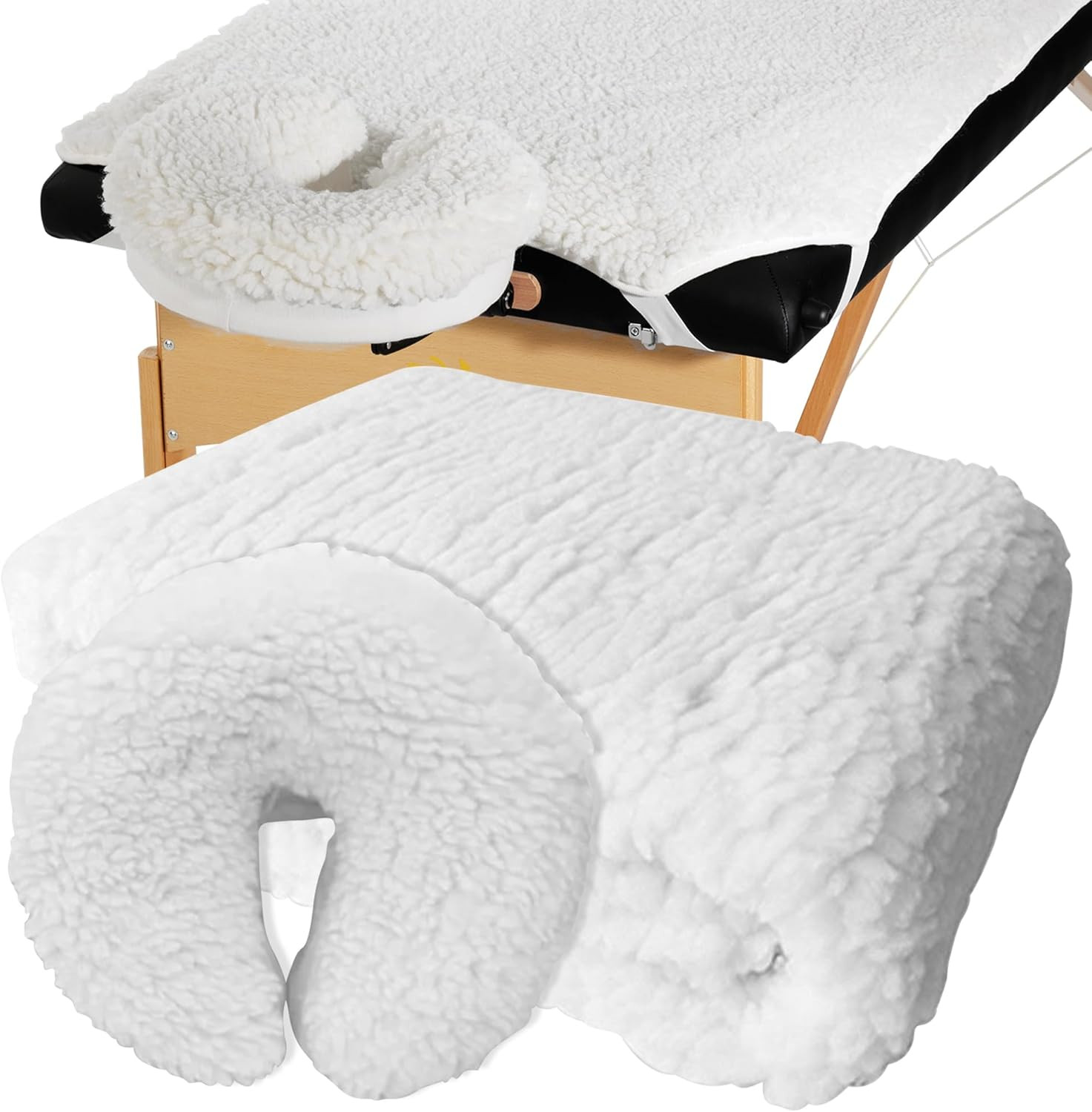 Fleece Massage Table Pad & Face Cradle Cover by  - Hypoallergenic Fleece Massage