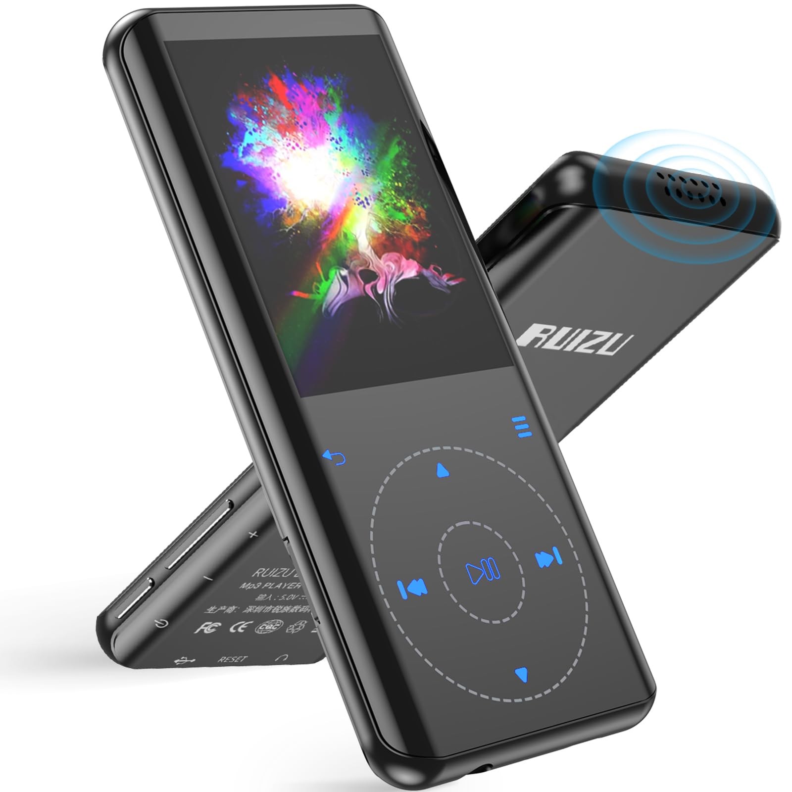 RUIZU 64GB MP3 Player with Bluetooth 5.3, Speaker, 2.4 inch Screen, Portable ...