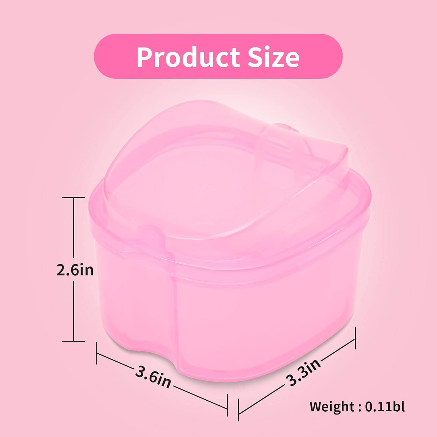 Dental Orthodontic Retainer Container Cleaning Case,Denture Bath Box Case Cup Ho