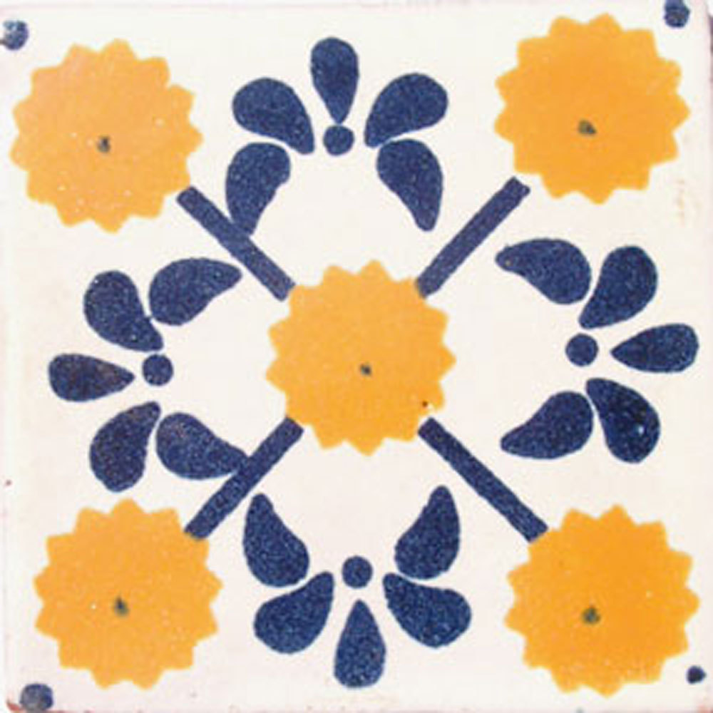 C#030) MEXICAN TILES CERAMIC HAND MADE SPANISH INFLUENCE TALAVERA MOSAIC ART
