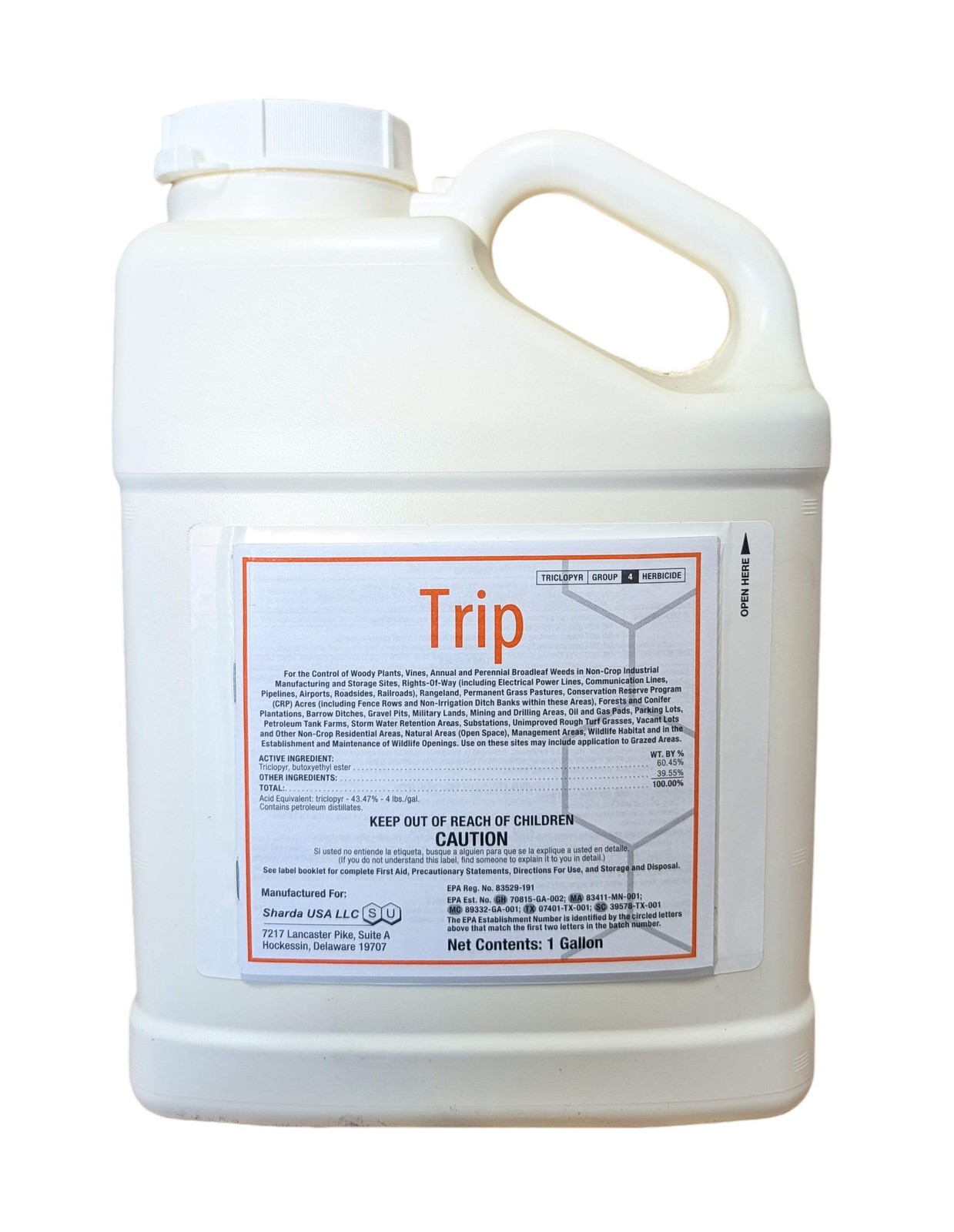Trip Herbicide Triclopyr 60 BEE Replaces Remedy, Garlon, Triclopyr 4- 1 gallon