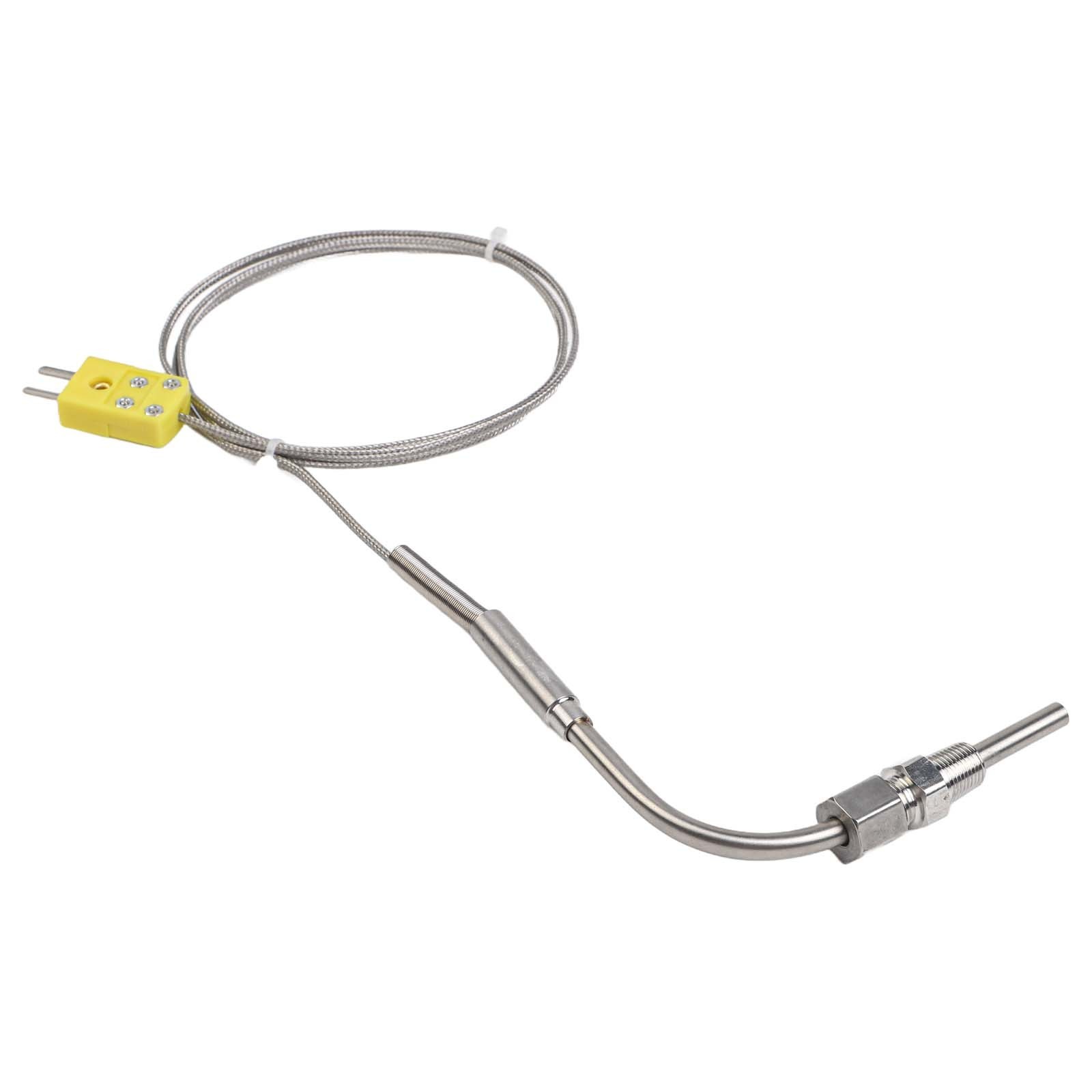 1m EGT Temperature Sensor K-Type Exhaust Gas Probe Thermocouple 1/8-NPT Thread