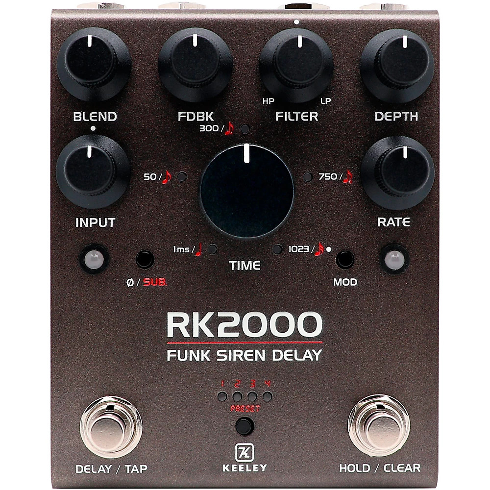 Keeley Electronics RK2000 Funk Siren Delay Pedal Studio Gray